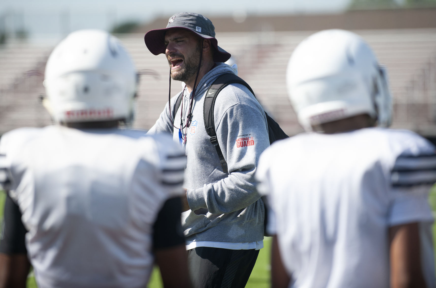 Belleville West High School football practice